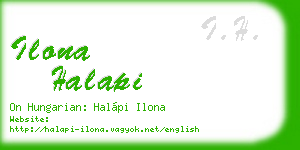 ilona halapi business card